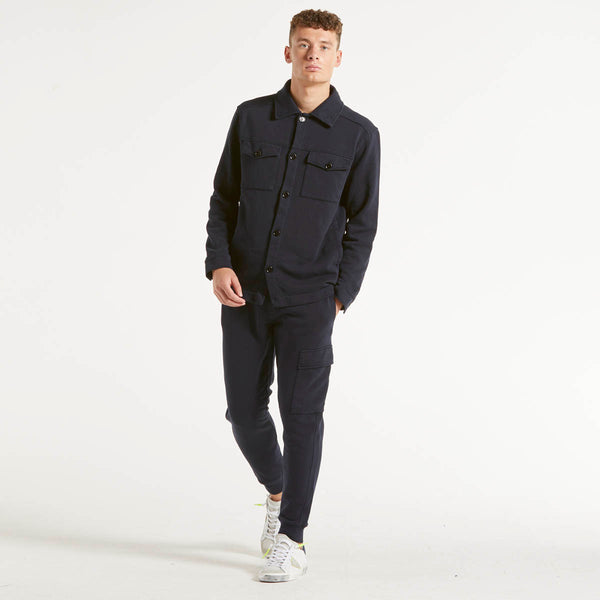 Dondup pantalone jogger cargo tessuto blu