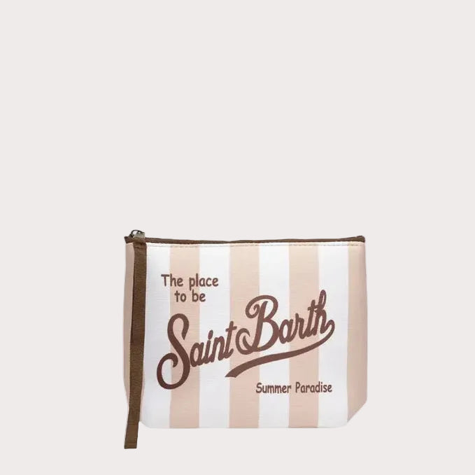 Mc2 Saint Barth pochette Stripes pop beige