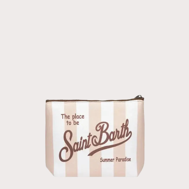 Mc2 Saint Barth pochette Stripes pop beige