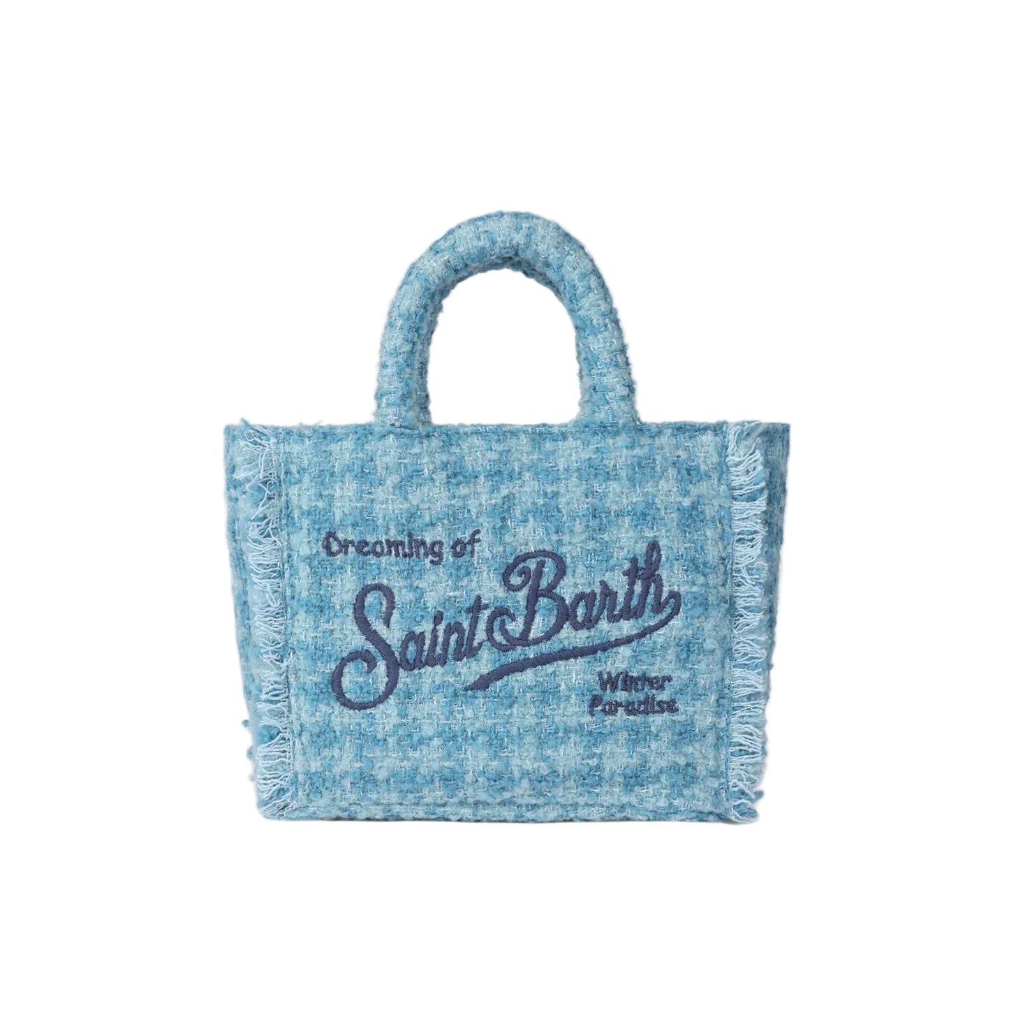 Mc2 Saint Barth Vanity mini tweed azzurro