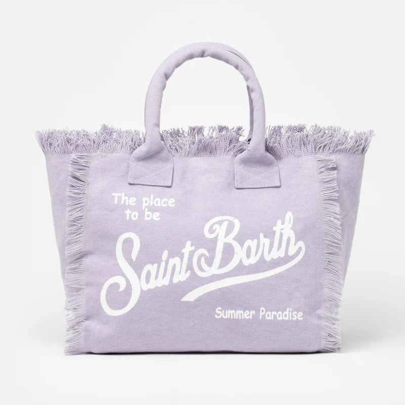 Mc2 Saint Barth borsa Vanity in tessuto lilla