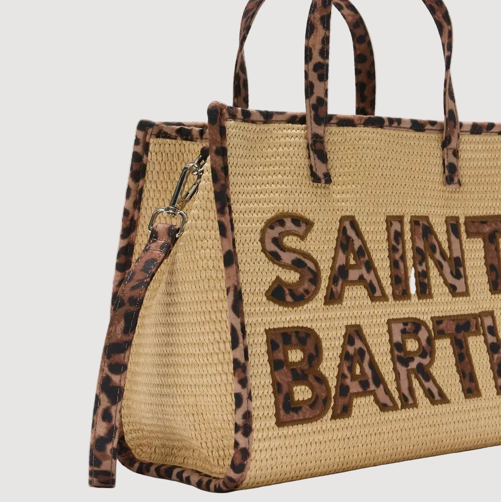 Mc2 Saint Barth borsa vivian midi leopardata