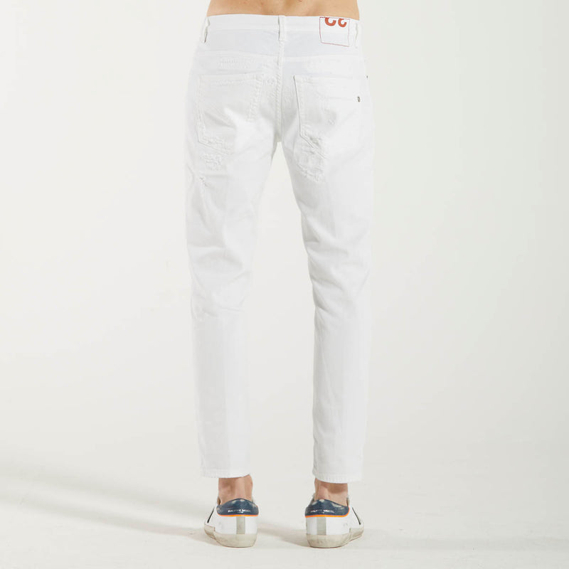 Dondup pantalone brighton denim jeans bianco