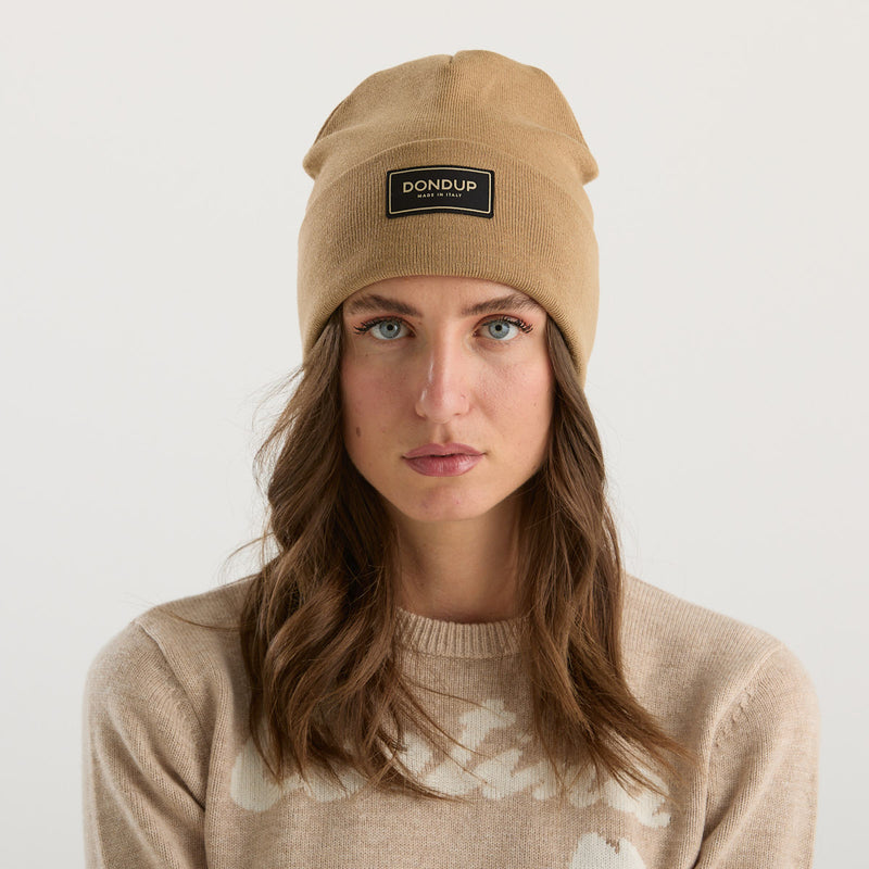 Dondup berretto logato beige