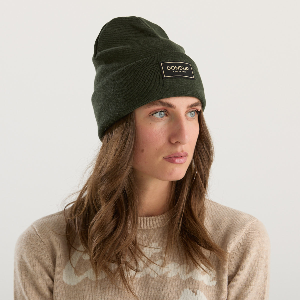 Dondup berretto logato verde