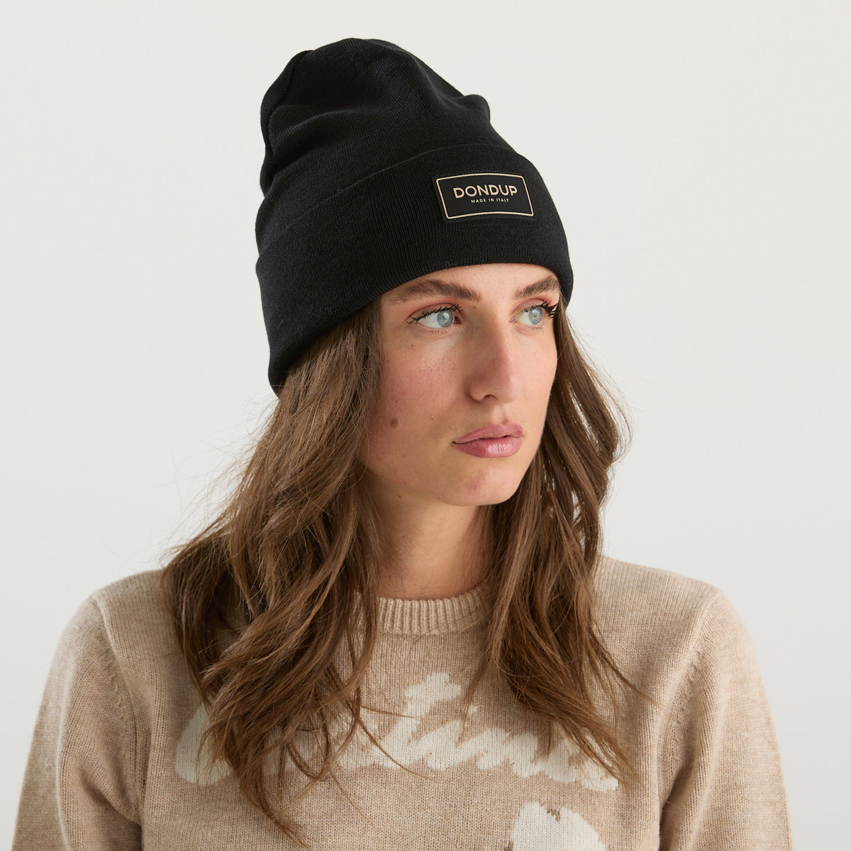 Dondup berretto logato nero