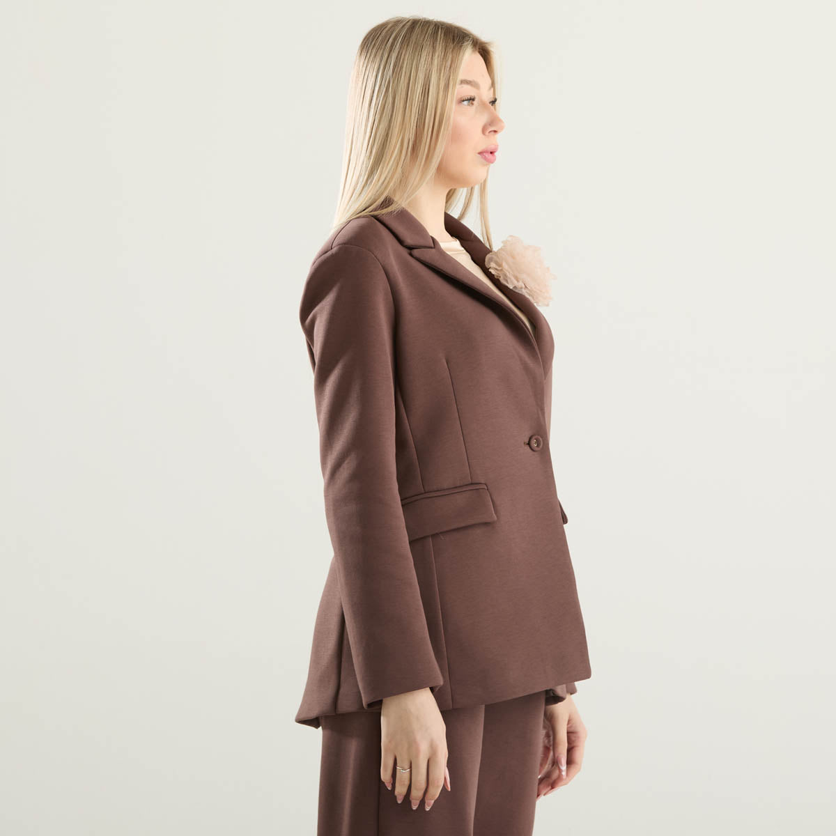 Philia Loft giacca in punto milano marrone