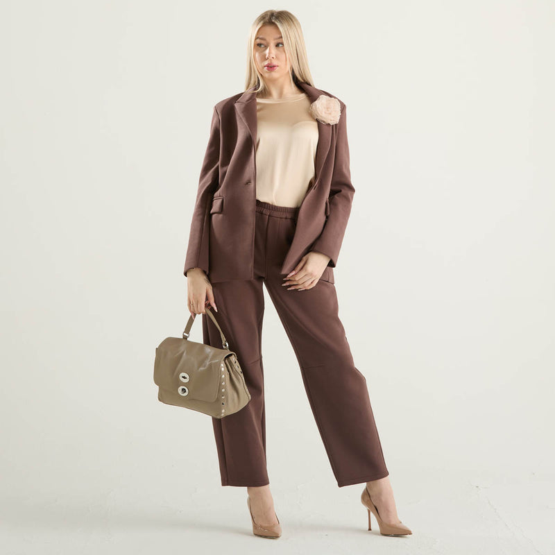 Philia Loft giacca in punto milano marrone