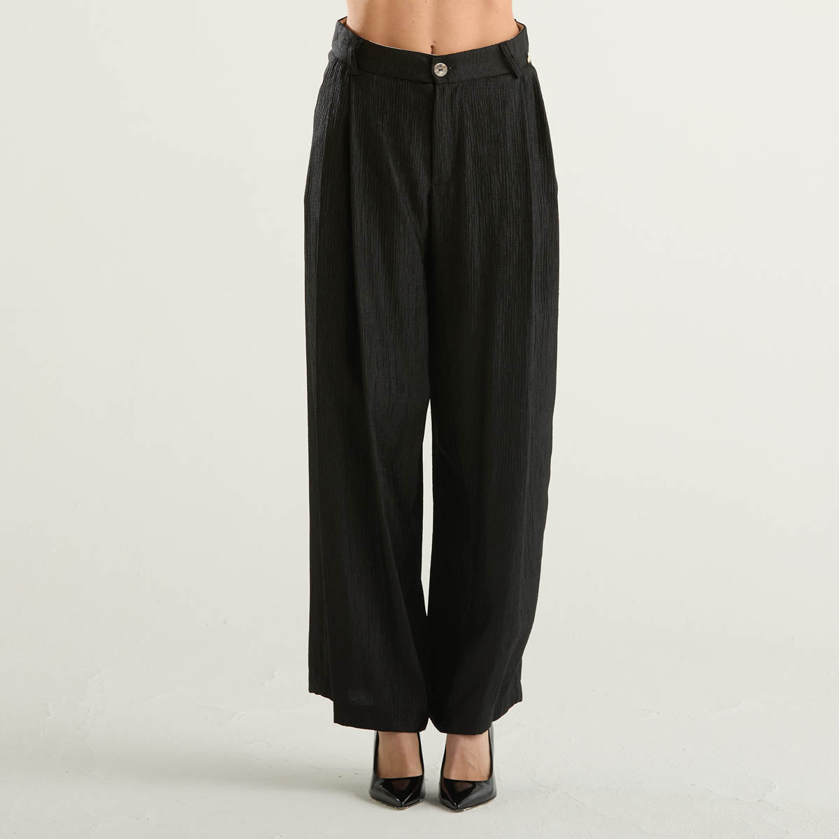 Philia Loft pantalone elegante in tessuto nero