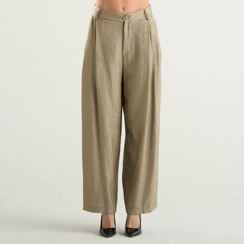 Philia Loft pantalone elegante in tessuto beige