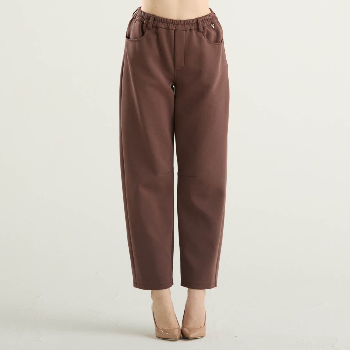 Philia Loft pantalone in punto milano marrone