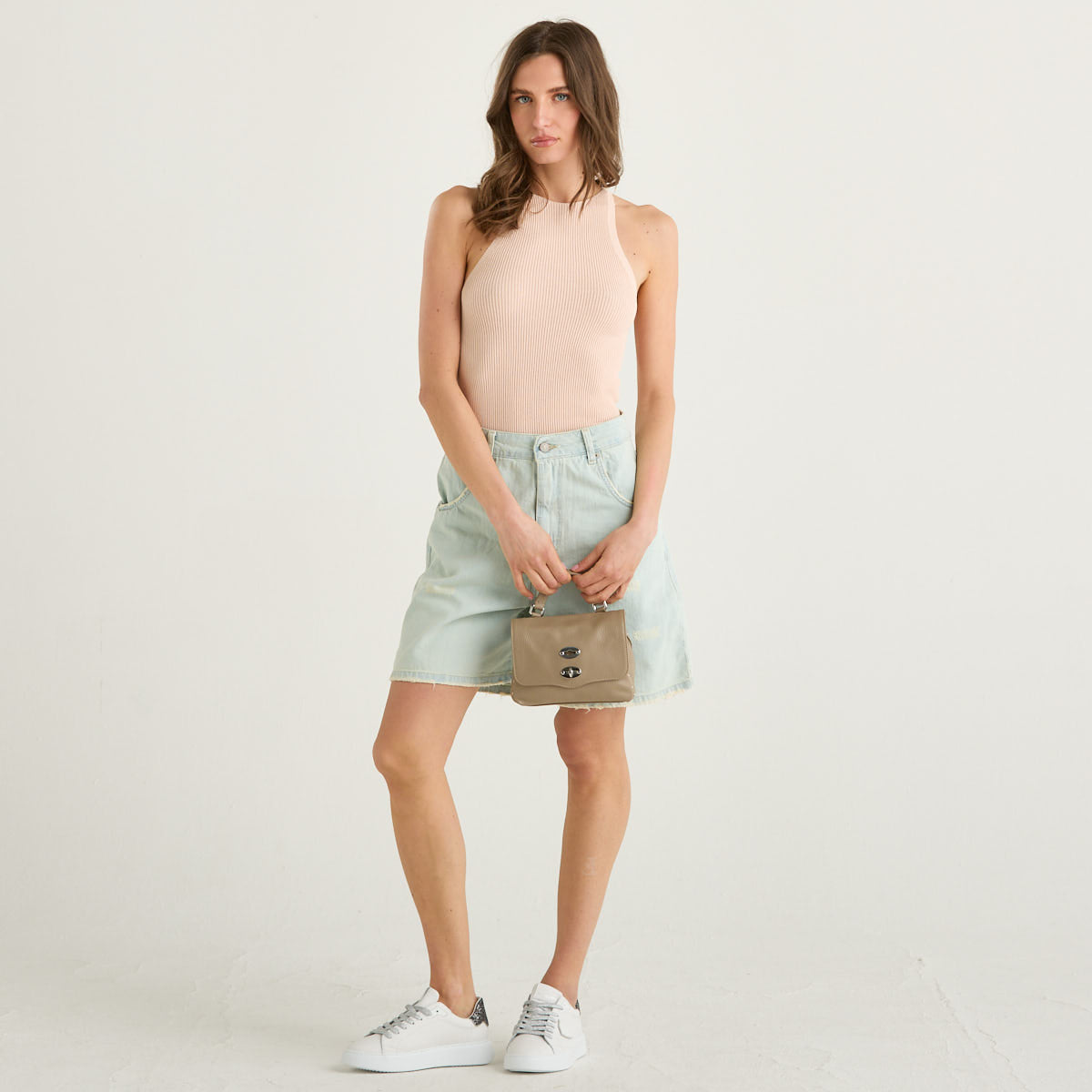 Philia Loft bermuda in denim jeans chiaro