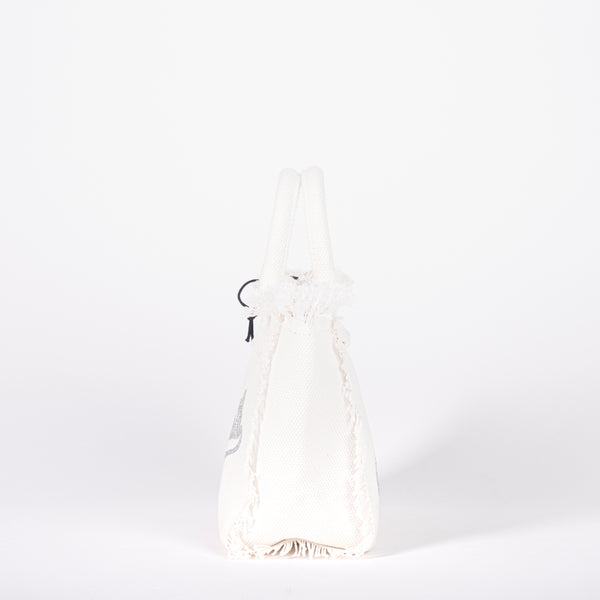 Mc2 Saint Barth borsa vanity mini strass bianca