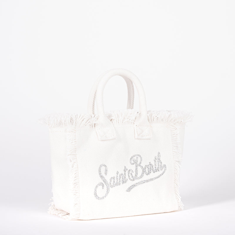 Mc2 Saint Barth borsa vanity mini strass bianca