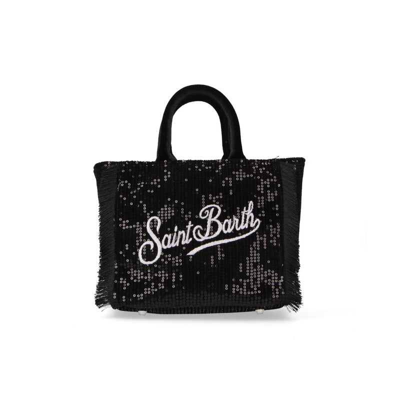 Mc2 Saint Barth Vanity mini velvet paillettes nera