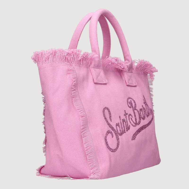 Mc2 Saint Barth borsa Vanity strass rosa