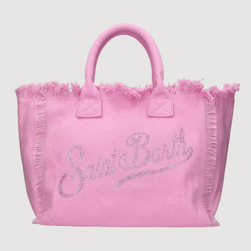Mc2 Saint Barth borsa Vanity strass rosa