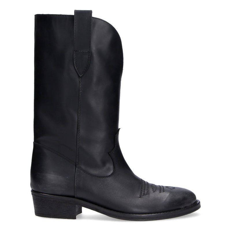 Via Roma 15 stivale texano pelle nera