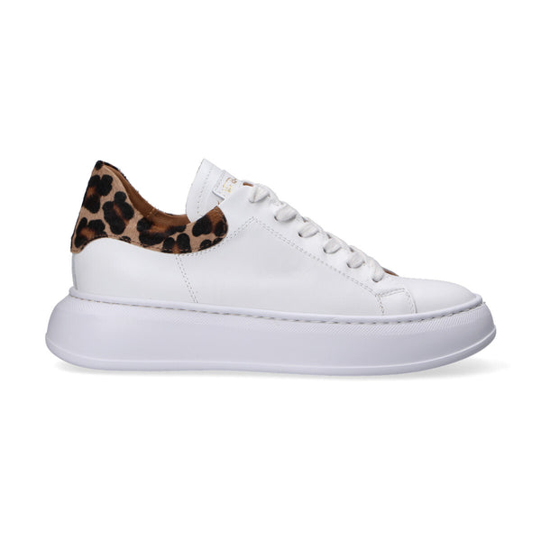 Via Roma 15 sneaker pelle bianca e cavallino