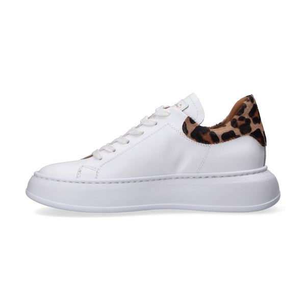 Via Roma 15 sneaker pelle bianca e cavallino