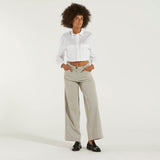 RRD pantalone a palazzo in tessuto tecnico beige