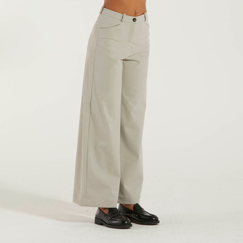 RRD pantalone a palazzo in tessuto tecnico beige