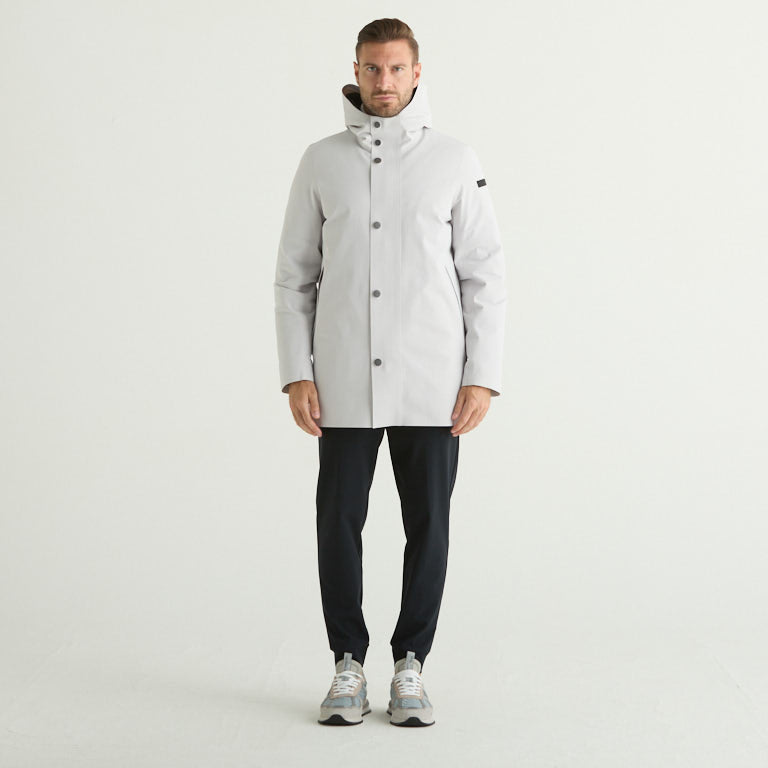 Rdd parka gommato con cappuccio ghiaccio