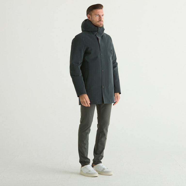 RRD parka gommato con cappuccio antracite