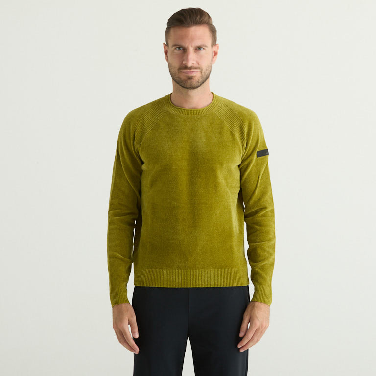 RRD maglione girocollo velluto senape