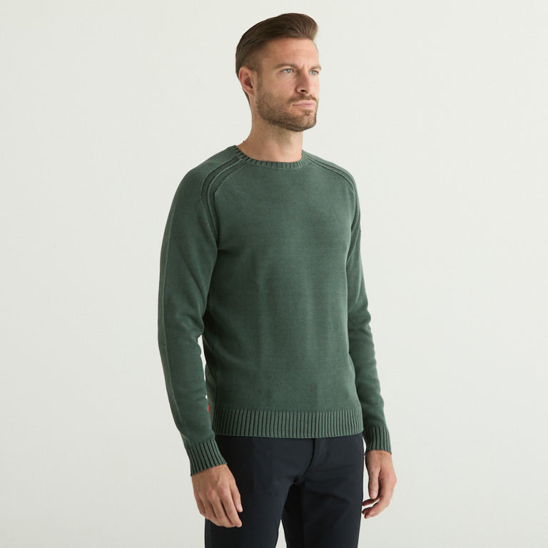 RRD maglia girocollo in cotone verde slavato