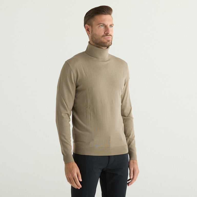 RRD dolcevita in tessuto tecnico tortora