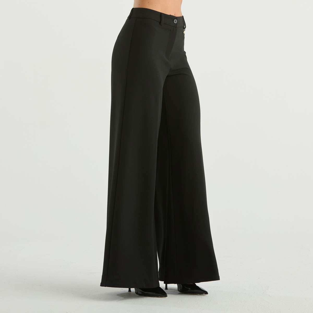 Souvenir pantalone a palazzo elegante nero