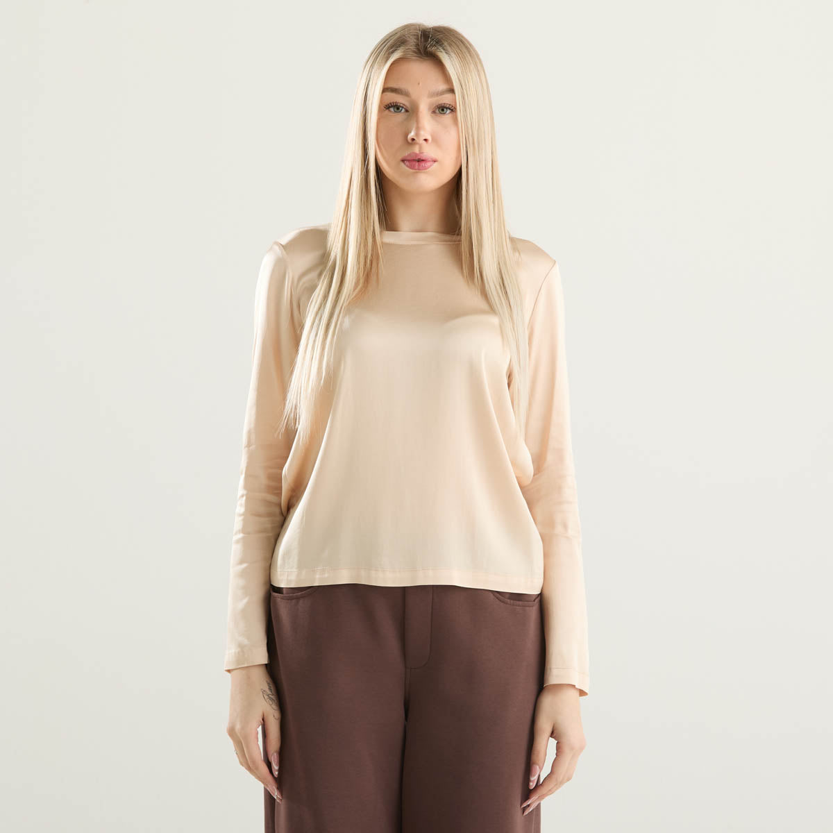 Souvenir maglia girocollo panna