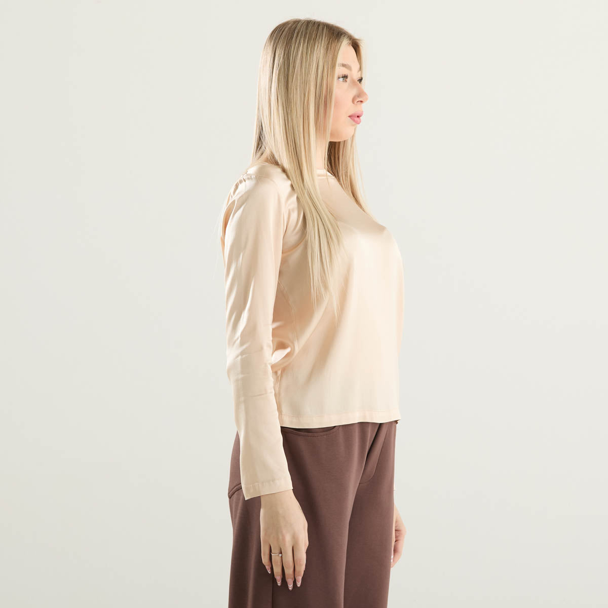 Souvenir maglia girocollo panna