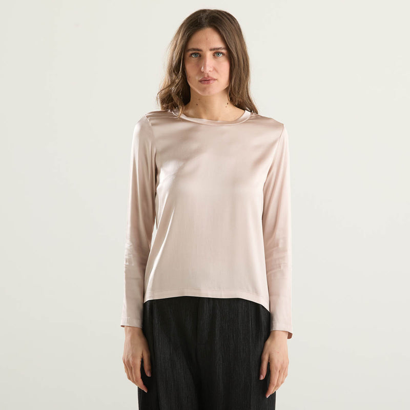 Souvenir maglia girocollo cipria