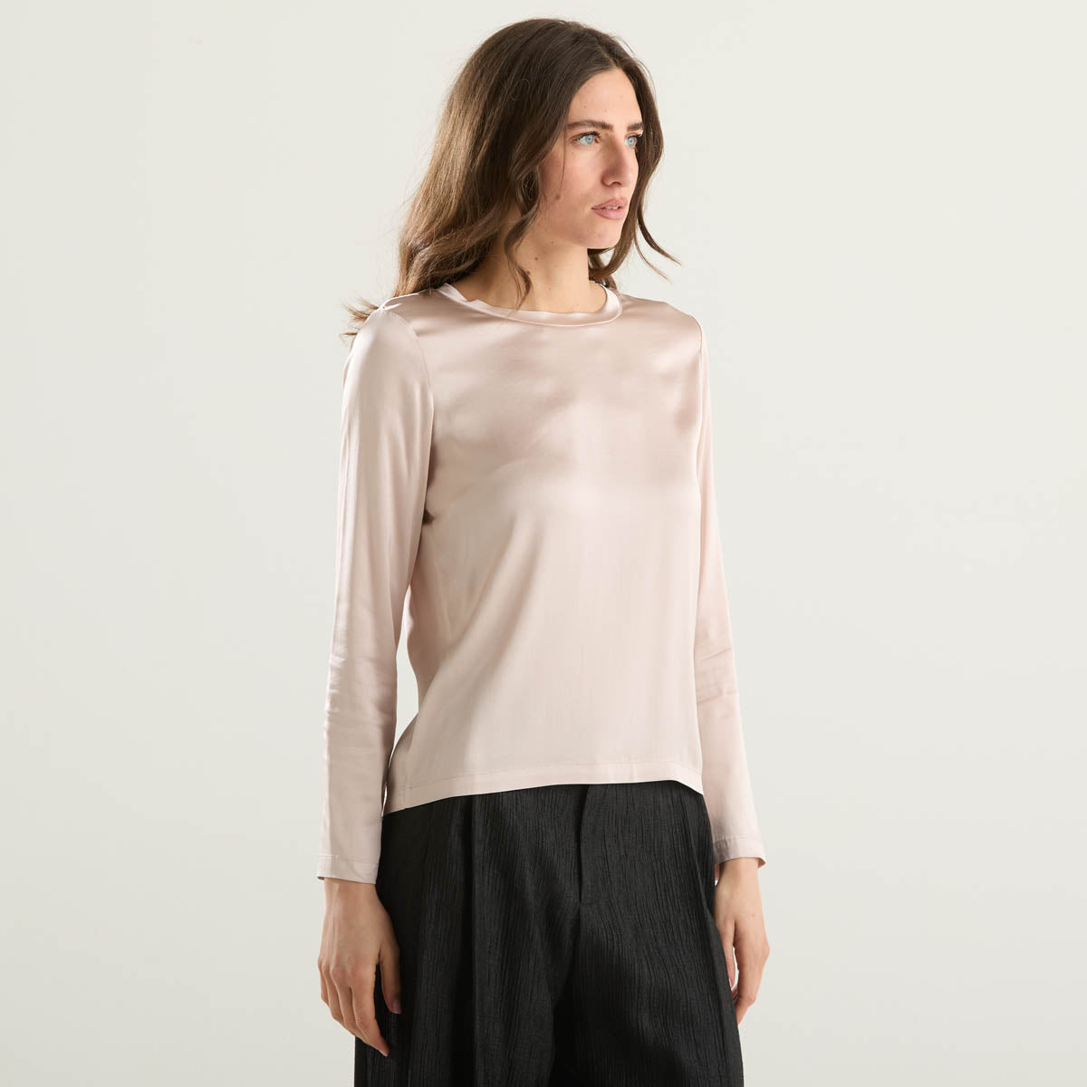 Souvenir maglia girocollo cipria