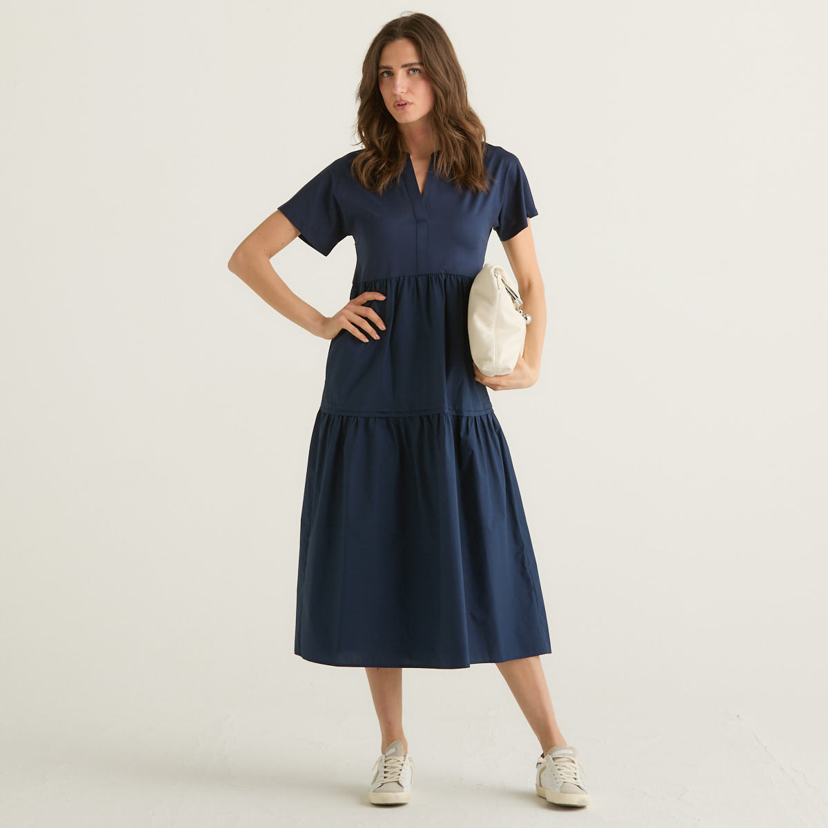 MaxMara abito a balze blu