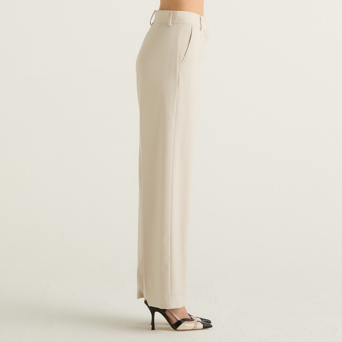 MaxMara pantalone in lino beige