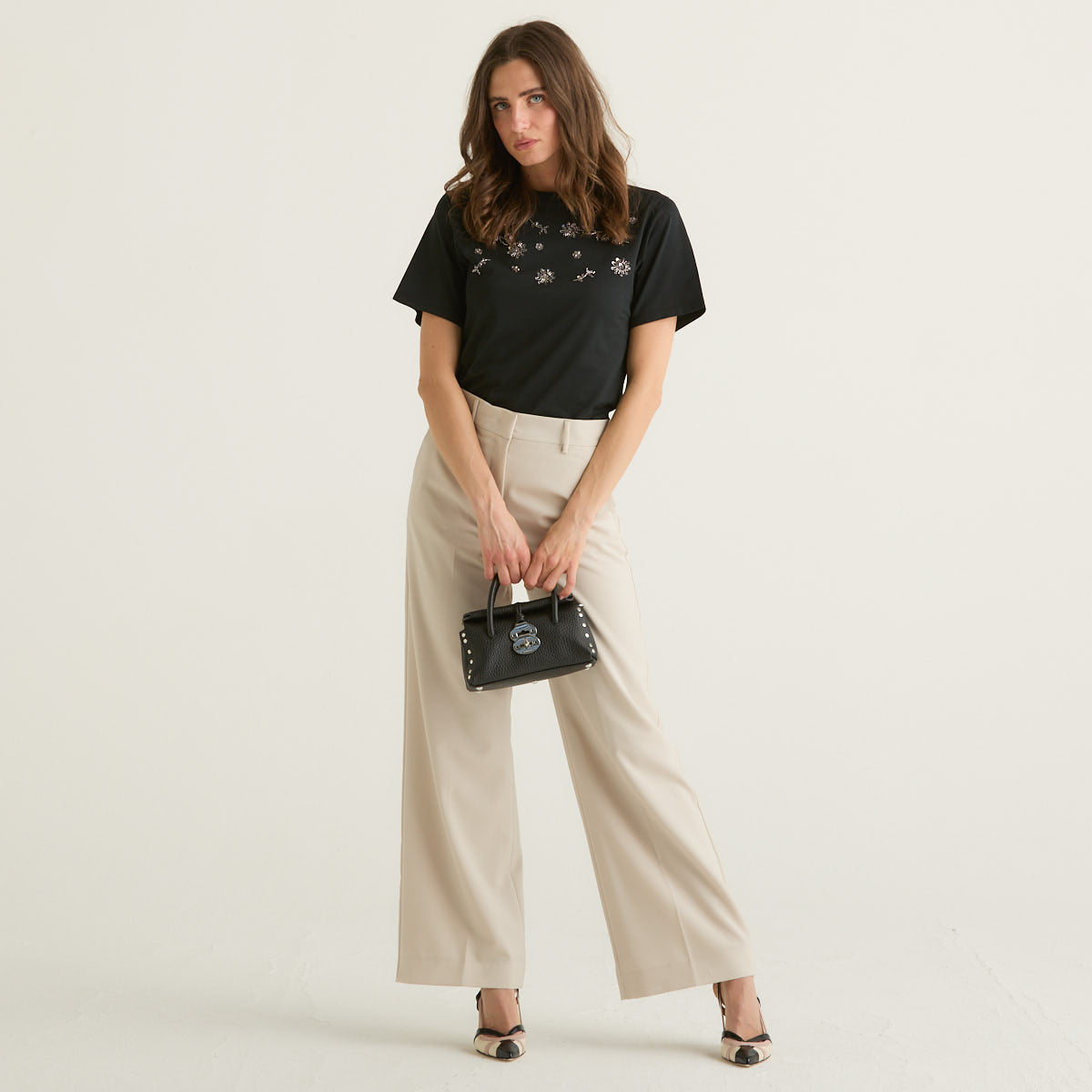 MaxMara pantalone in lino beige