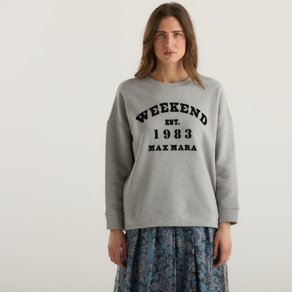 MaxMara felpa girocollo grigia