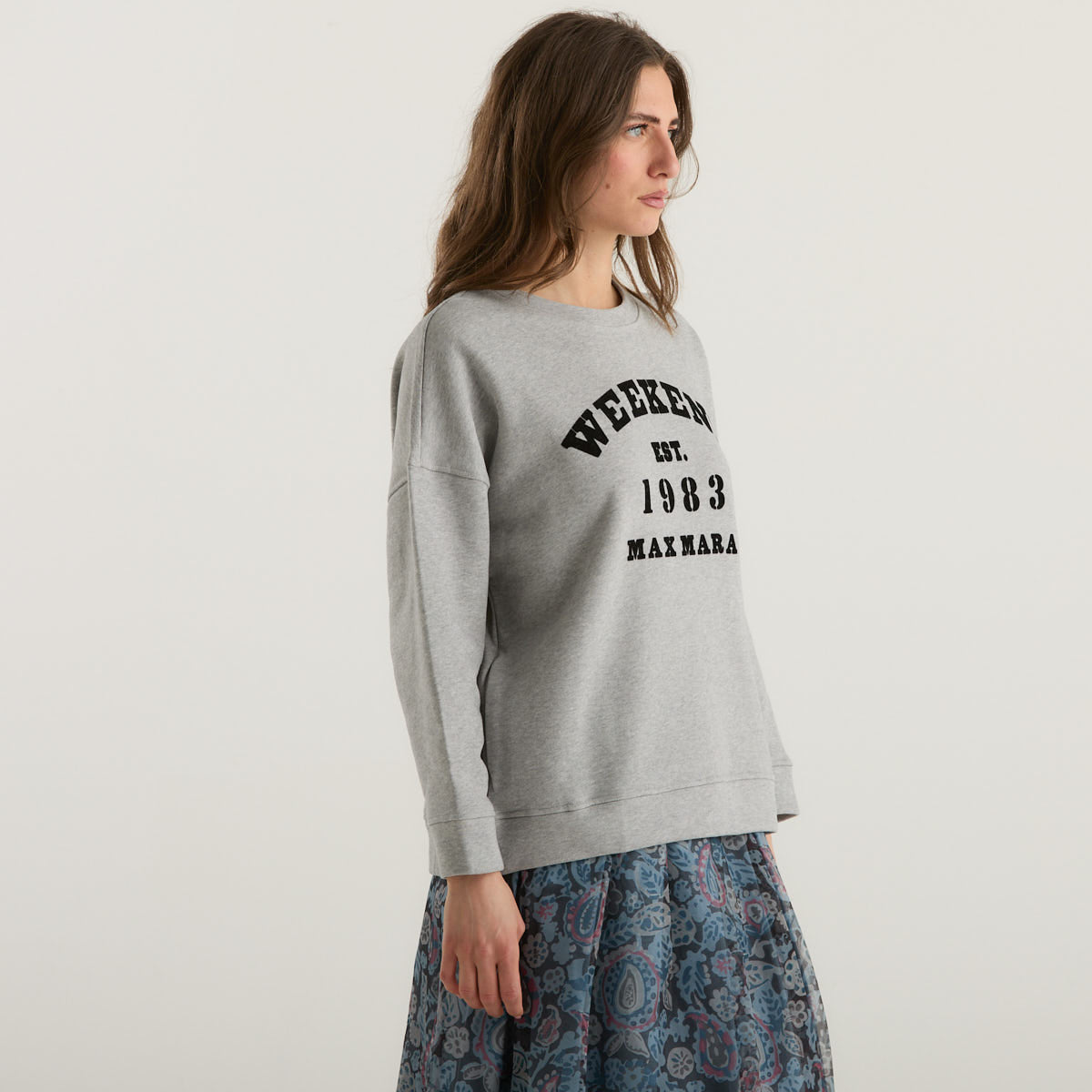 MaxMara felpa girocollo grigia