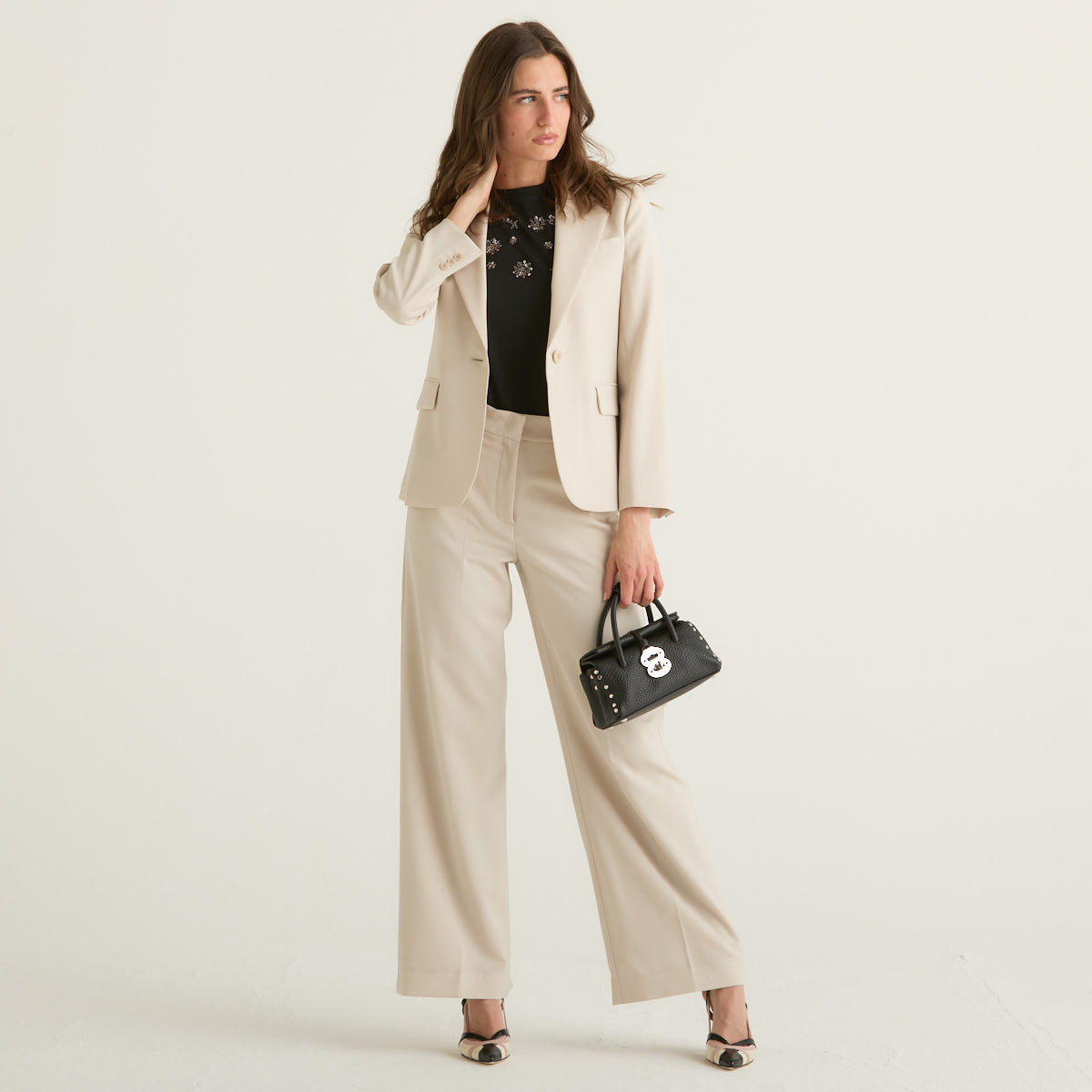 MaxMara blazer monopetto beige