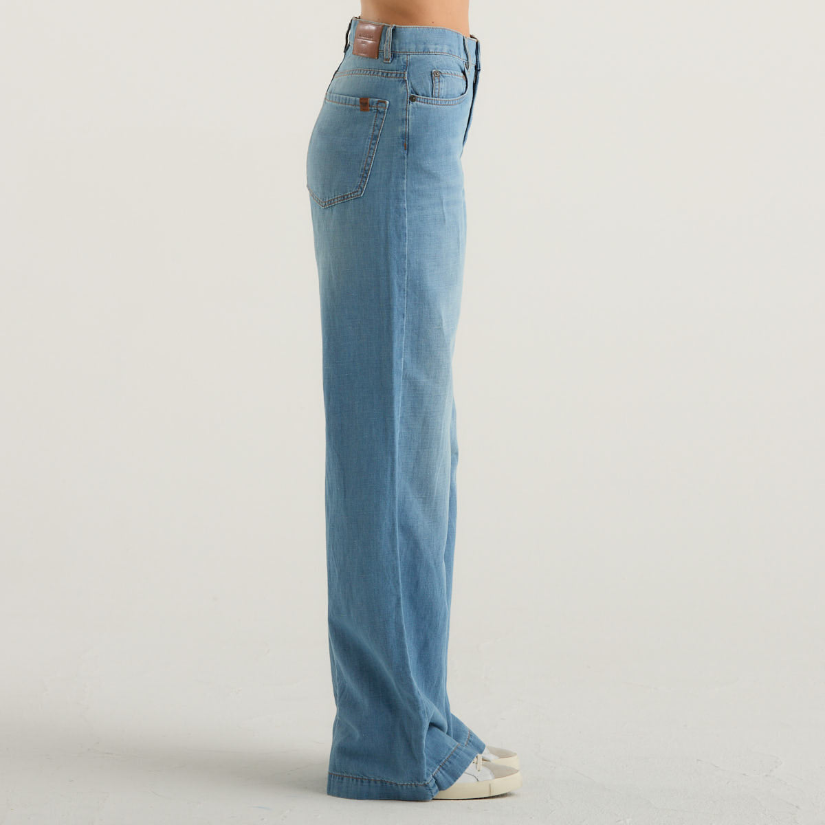 MaxMara denim in jersey di cotone e lino