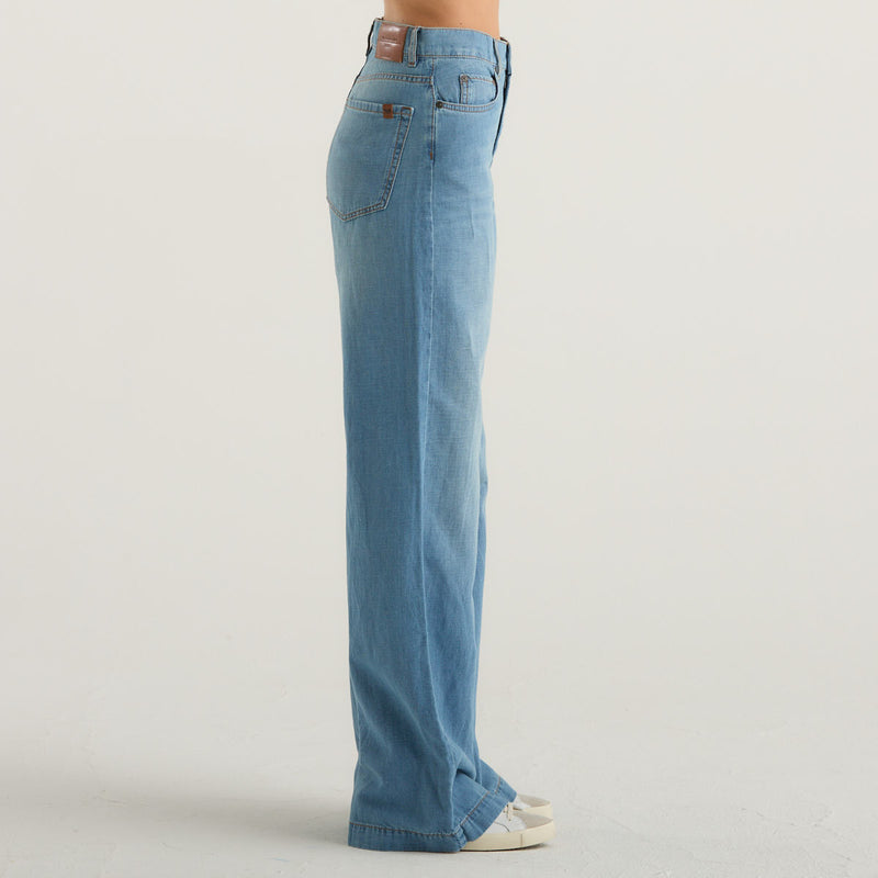 MaxMara denim in jersey di cotone e lino