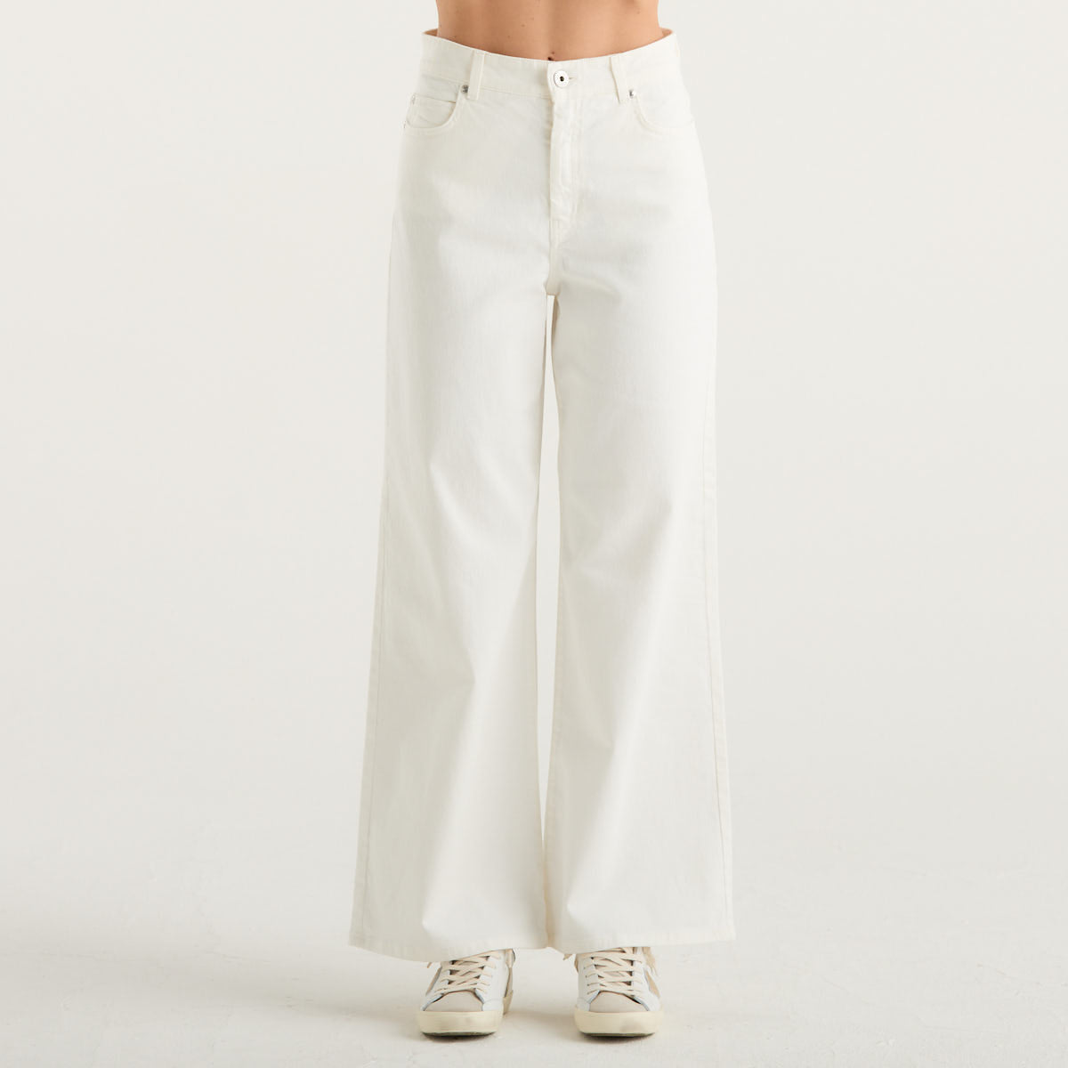 MaxMara pantalone wide leg bianco