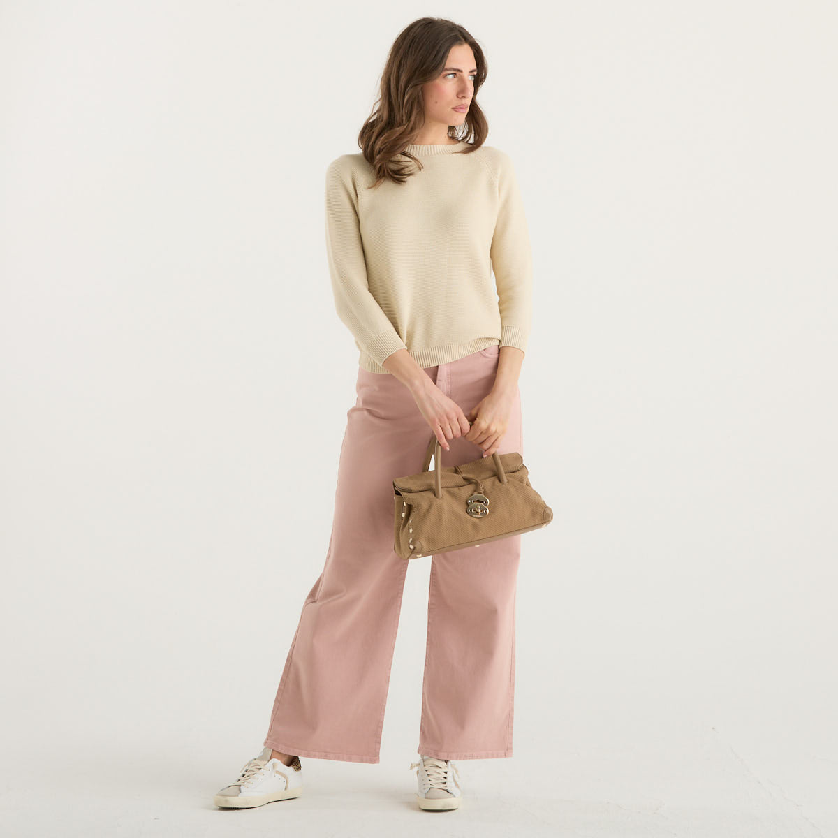 MaxMara pantalone wid leg rosa