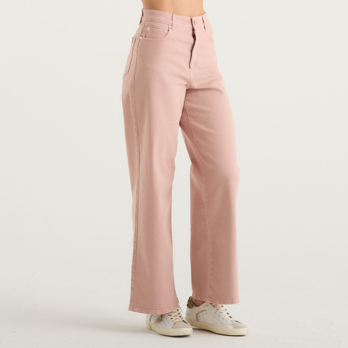 MaxMara pantalone wid leg rosa