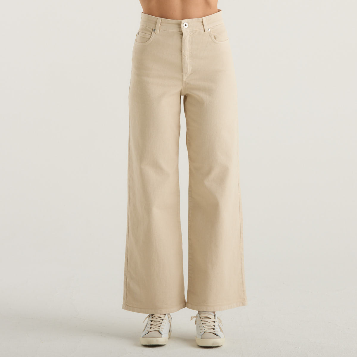 MaxMara pantalone wide leg sabbia