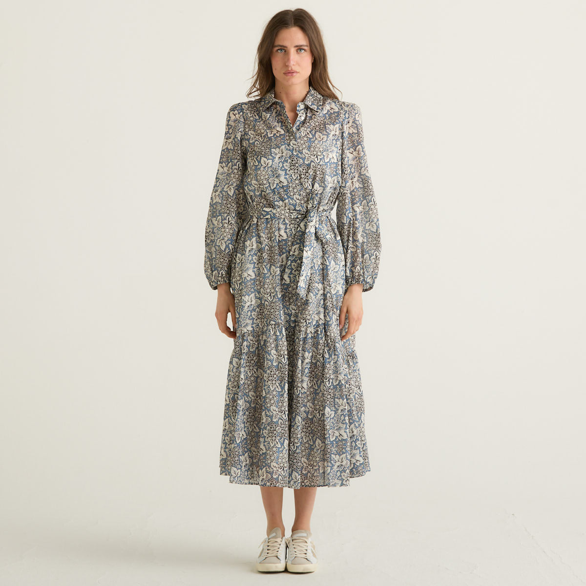 MaxMara abito chemisier fantasia blu