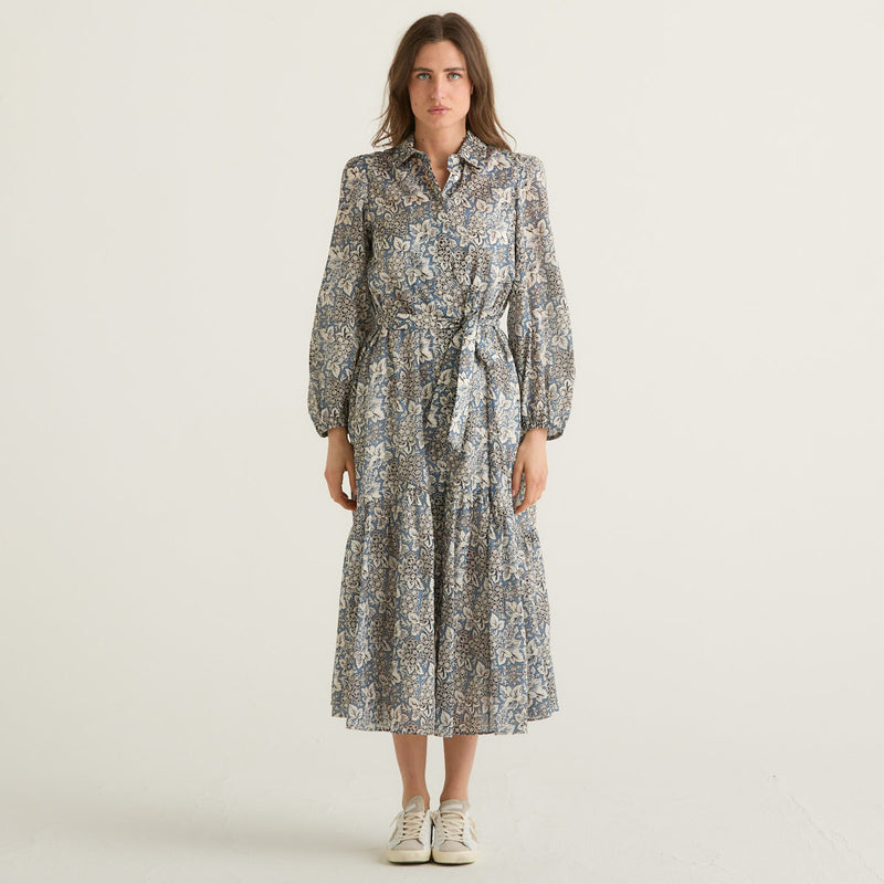 MaxMara abito chemisier fantasia blu